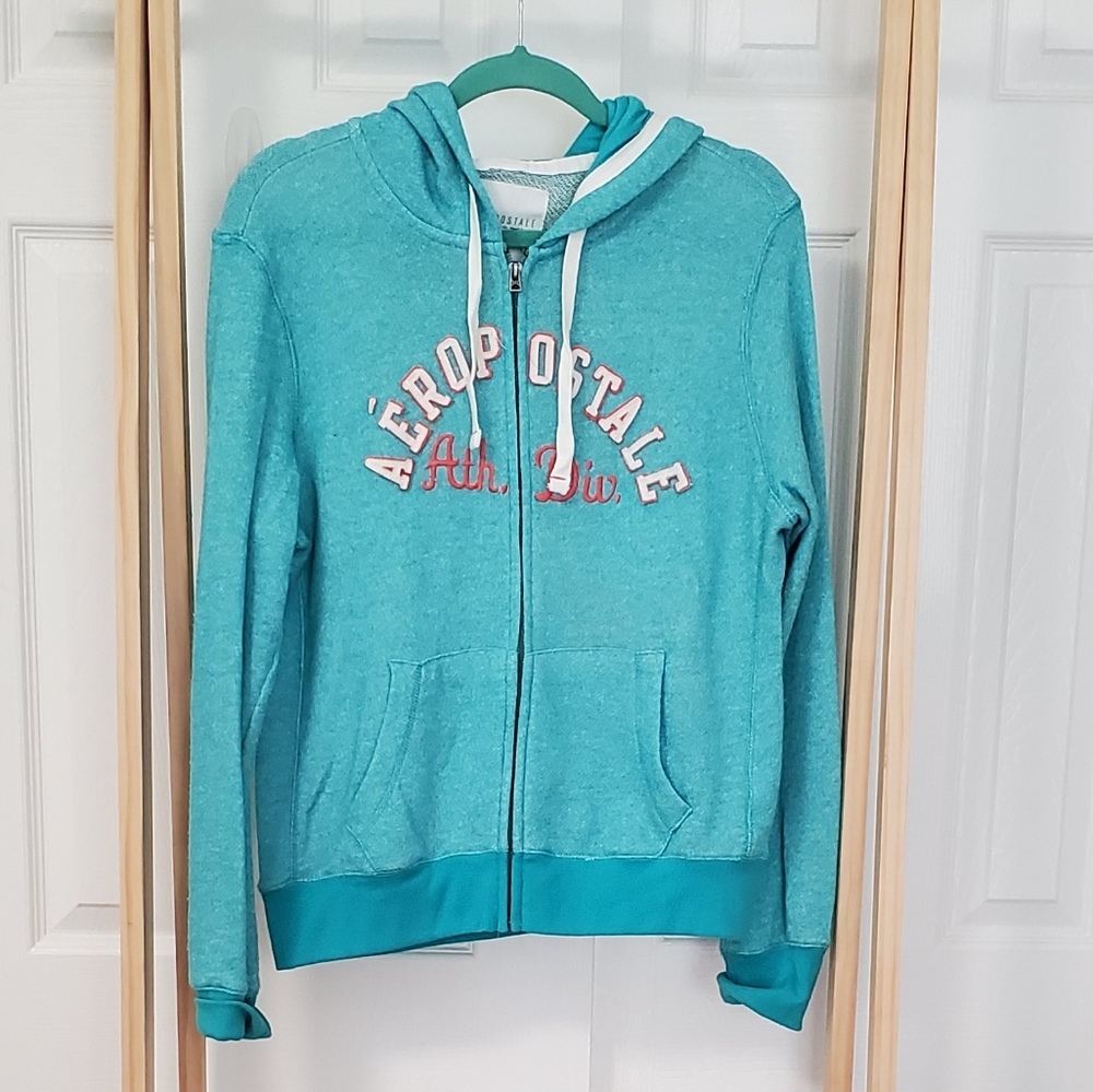 Aeropostale Turquoise Zip Sweater